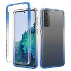 For Samsung Galaxy S21+ 5G Shockproof  High Transparency Two-color Gradual Change PC+TPU Candy Colors Protective Case(Blue) - 1