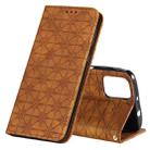 For Motorola Moto G9 Plus Lucky Flowers Embossing Pattern Magnetic Horizontal Flip Leather Case with Holder & Card Slots(Yellow Brown) - 1