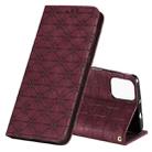 For Motorola Moto G9 Plus Lucky Flowers Embossing Pattern Magnetic Horizontal Flip Leather Case with Holder & Card Slots(Wine Red) - 1