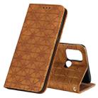 For OPPO A53 / A53s / A32 / A33 Lucky Flowers Embossing Pattern Magnetic Horizontal Flip Leather Case with Holder & Card Slots(Yellow Brown) - 1