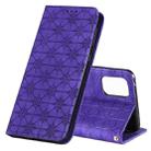 For OPPO Realme 7 Pro Lucky Flowers Embossing Pattern Magnetic Horizontal Flip Leather Case with Holder & Card Slots(Purple) - 1