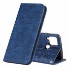 For OPPO Realme C15 / C12 Lucky Flowers Embossing Pattern Magnetic Horizontal Flip Leather Case with Holder & Card Slots(Dark Blue) - 1