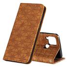 For OPPO Realme C15 / C12 Lucky Flowers Embossing Pattern Magnetic Horizontal Flip Leather Case with Holder & Card Slots(Yellow Brown) - 1