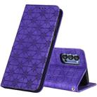 For OPPO Reno4 Pro 5G Lucky Flowers Embossing Pattern Magnetic Horizontal Flip Leather Case with Holder & Card Slots(Purple) - 1