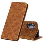 For OPPO Reno4 Pro 5G Lucky Flowers Embossing Pattern Magnetic Horizontal Flip Leather Case with Holder & Card Slots(Yellow Brown) - 1