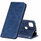 For Google Pixel 4a Lucky Flowers Embossing Pattern Magnetic Horizontal Flip Leather Case with Holder & Card Slots(Dark Blue) - 1