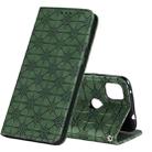 For Google Pixel 4a Lucky Flowers Embossing Pattern Magnetic Horizontal Flip Leather Case with Holder & Card Slots(Dark Green) - 1