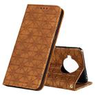 For Xiaomi Mi 10T Lite 5G Lucky Flowers Embossing Pattern Magnetic Horizontal Flip Leather Case with Holder & Card Slots(Yellow Brown) - 1