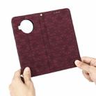 For Xiaomi Mi 10T Lite 5G Lucky Flowers Embossing Pattern Magnetic Horizontal Flip Leather Case with Holder & Card Slots(Wine Red) - 8