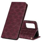 For Xiaomi Mi 10T Pro 5G / Mi 10T 5G / Redmi K30s Lucky Flowers Embossing Pattern Magnetic Horizontal Flip Leather Case with Holder & Card Slots(Wine Red) - 1