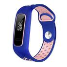 For Huawei Honor Band 4 Running Version / Band 3e Two-color Silicone  Watch Band(Blue Pink) - 1