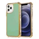 For iPhone 11 3 in 1 Dreamland Electroplating Solid Color TPU + Transparent Border Protective Case (Green) - 1