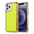 For iPhone 12 mini 3 in 1 Dreamland Electroplating Solid Color TPU + Transparent Border Protective Case (Fluorescent Green) - 1