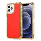3 in 1 Dreamland Electroplating Solid Color TPU + Transparent Border Protective Case For iPhone 12 Pro Max(Red) - 1
