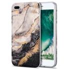 TPU Gilt Marble Pattern Protective Case For iPhone 8 Plus / 7 Plus(Black Grey) - 1