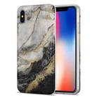 TPU Gilt Marble Pattern Protective Case For iPhone X / XS(Black Grey) - 1