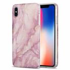 TPU Gilt Marble Pattern Protective Case For iPhone X / XS(Pink) - 1