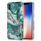 TPU Gilt Marble Pattern Protective Case For iPhone X / XS(Green) - 1
