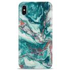 TPU Gilt Marble Pattern Protective Case For iPhone X / XS(Green) - 2