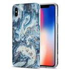 TPU Gilt Marble Pattern Protective Case For iPhone X / XS(Blue) - 1