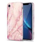 TPU Gilt Marble Pattern Protective Case For iPhone XR(Pink) - 1