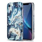 TPU Gilt Marble Pattern Protective Case For iPhone XR(Blue) - 1