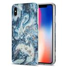 TPU Gilt Marble Pattern Protective Case For iPhone XS Max(Blue) - 1