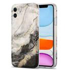 TPU Gilt Marble Pattern Protective Case For iPhone 11(Black Grey) - 1