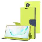 For Galaxy Note 10 MERCURY GOOSPERY FANCY DIARY Horizontal Flip Leather Case with Holder & Card Slots & Wallet(Green) - 1