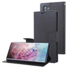 For Galaxy Note 10+ MERCURY GOOSPERY FANCY DIARY Horizontal Flip Leather Case with Holder & Card Slots & Wallet(Black) - 1