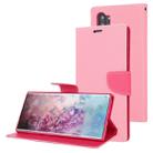 For Galaxy Note 10+ MERCURY GOOSPERY FANCY DIARY Horizontal Flip Leather Case with Holder & Card Slots & Wallet(Pink) - 1