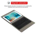 Universal Detachable Bluetooth Keyboard + Leather Tablet Case with Touchpad for iPad 9-10 inch, Specification:Black Keyboard(Gold) - 8