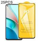 For Xiaomi Redmi Note 9 5G 25 PCS 9D Full Glue Full Screen Tempered Glass Film - 1