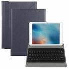 Universal Round Keys Detachable Bluetooth Keyboard + Leather Tablet Case without Touchpad for iPad 9-10 inch, Specification:Black Keyboard(Black) - 1