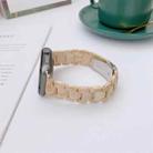 Wooden Bead Woven Watch Band For Apple Watch Series 9&8&7 41mm / SE 3&SE 2&6&SE&5&4 40mm / 3&2&1 38mm(Beige) - 1