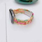 Wooden Bead Woven Watch Band For Apple Watch Series 9&8&7 41mm / SE 3&SE 2&6&SE&5&4 40mm / 3&2&1 38mm(Rainbow B) - 1