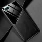 For OPPO K1 All-inclusive Leather + Organic Glass Protective Case with Metal Iron Sheet(Black) - 1