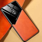 For OPPO Reno Z All-inclusive Leather + Organic Glass Protective Case with Metal Iron Sheet(Yellow) - 1