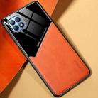 For OPPO Reno4 SE All-inclusive Leather + Organic Glass Protective Case with Metal Iron Sheet(Yellow) - 1