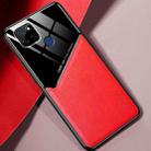 For OPPO Realme V3 All-inclusive Leather + Organic Glass Protective Case with Metal Iron Sheet(Red) - 1