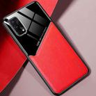 For OPPO Realme X7 All-inclusive Leather + Organic Glass Protective Case with Metal Iron Sheet(Red) - 1