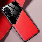 For OPPO Realme X7 Pro All-inclusive Leather + Organic Glass Protective Case with Metal Iron Sheet(Red) - 1