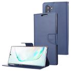 For Galaxy Note 10 MERCURY GOOSPERY BRAVO Series Crazy Horse Texture Horizontal Flip Leather Case with Holder & Card Slots & Wallet((Navy) - 1