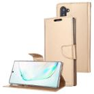 For Galaxy Note 10 MERCURY GOOSPERY BRAVO Series Crazy Horse Texture Horizontal Flip Leather Case with Holder & Card Slots & Wallet((Gold) - 1