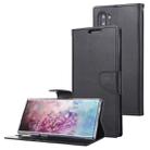 For Galaxy Note 10+ MERCURY GOOSPERY BRAVO Series Crazy Horse Texture Horizontal Flip Leather Case with Holder & Card Slots & Wallet((Black) - 1
