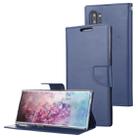 For Galaxy Note 10+ MERCURY GOOSPERY BRAVO Series Crazy Horse Texture Horizontal Flip Leather Case with Holder & Card Slots & Wallet((Navy) - 1