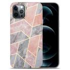 For iPhone 11 Pro Splicing Marble Pattern TPU Protective Case (Pink Grey) - 1