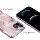 For iPhone 12 Pro Max Splicing Marble Pattern TPU Protective Case(Light Pink Grey) - 3