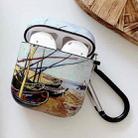 Oil Painting Pattern Earphone Protective Case with Hook For AirPods 1 / 2(Fishing Boat) - 1