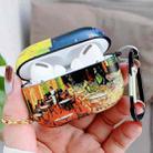 Oil Painting Pattern Earphone Protective Case with Hook For AirPods Pro(Cafe Terrace) - 1